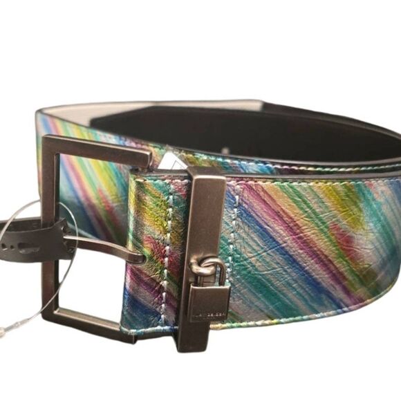 Kurt Geiger London Rainbow Leather Belt - Picture 2 of 6